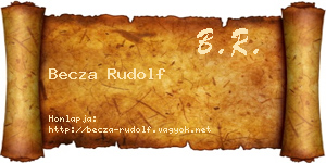 Becza Rudolf névjegykártya